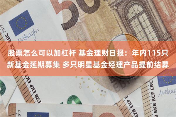 股票怎么可以加杠杆 基金理财日报：年内115只新基金延期募集 多只明星基金经理产品提前结募