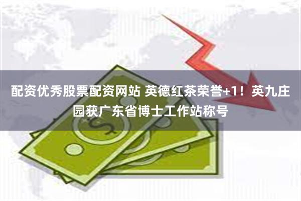 配资优秀股票配资网站 英德红茶荣誉+1！英九庄园获广东省博士