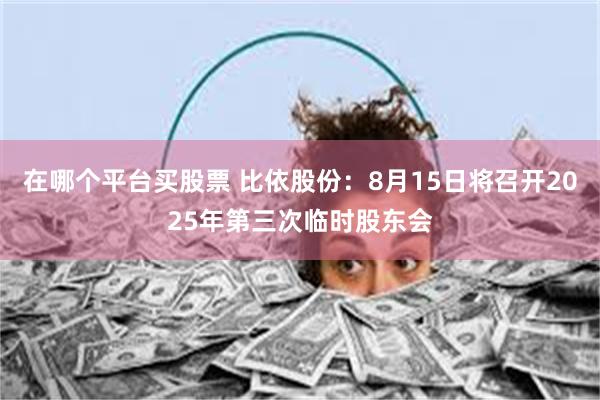 在哪个平台买股票 比依股份：8月15日将召开2025年第三次