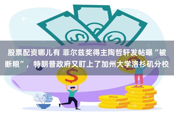 股票配资哪儿有 菲尔兹奖得主陶哲轩发帖曝“被断粮”，特朗普政府又盯上了加州大学洛杉矶分校