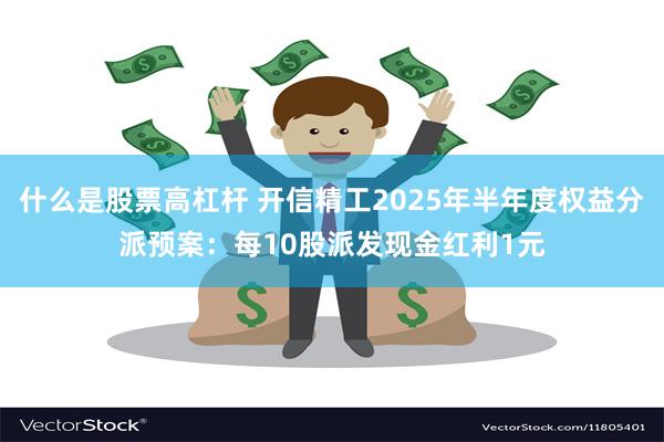 什么是股票高杠杆 开信精工2025年半年度权益分派预案：每1